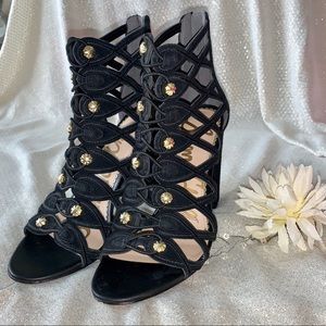 NWOT Sam Edelman Black/Gold Booties Size 7.5